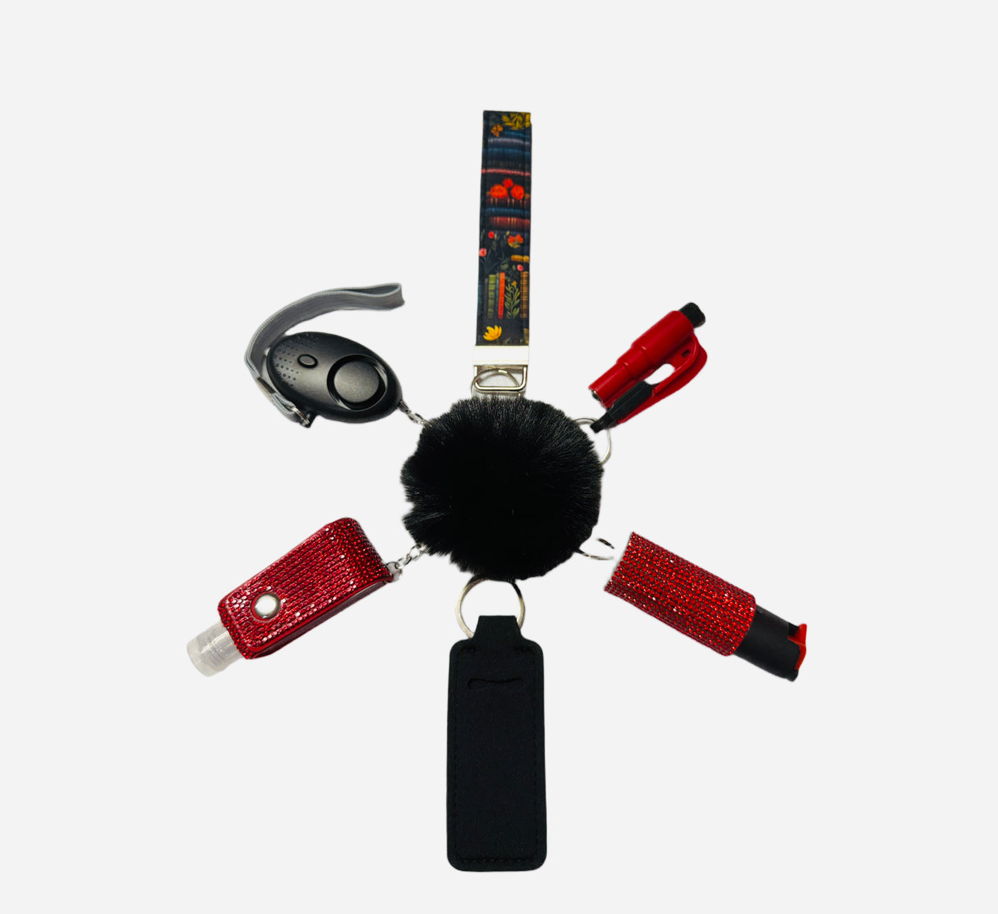 "Book Lovers" Safety and Accessory Keychain Set