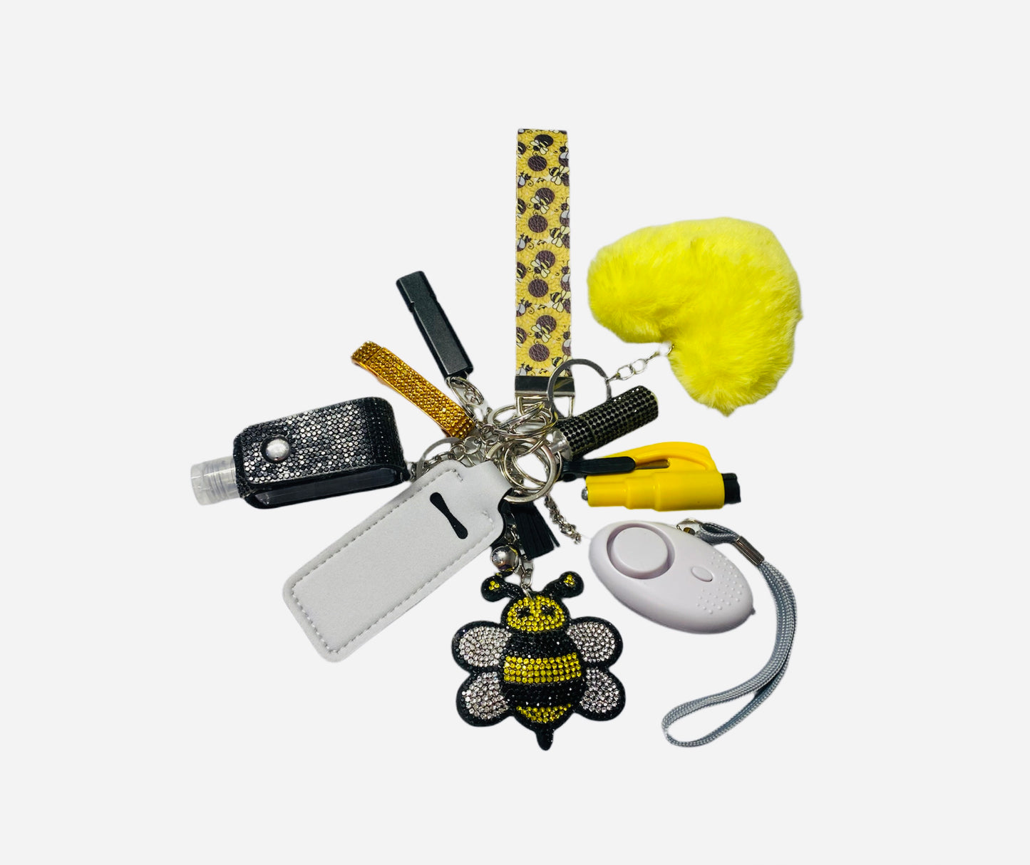 "Bumblebee" Safety and Accessory Keychain Set