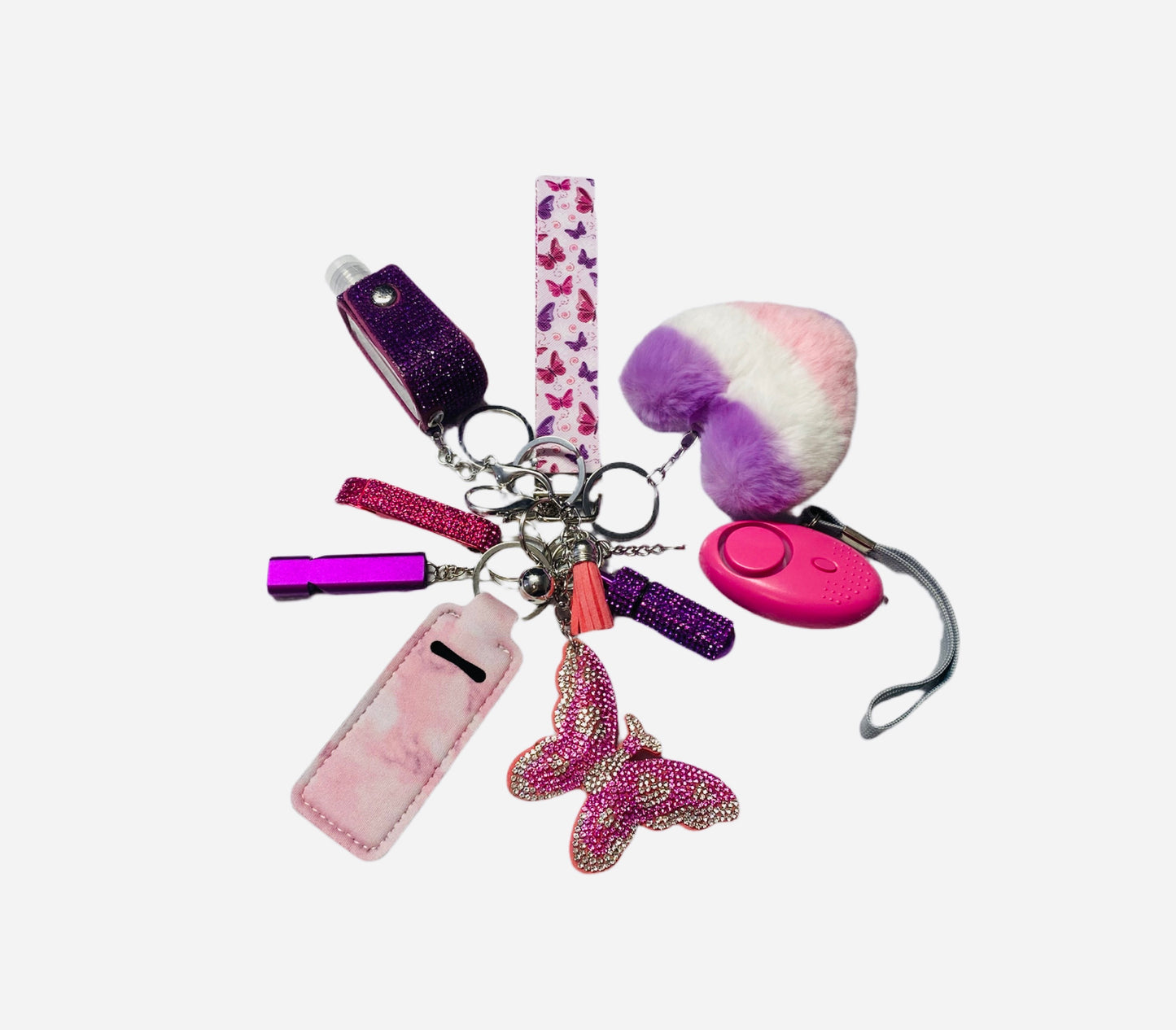 "Dreamy Butterfly" Safety and Accessory Keychain Set