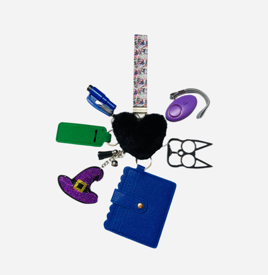 Halloween Keychain Set: "The Witches" Safety and Accessory Keychain Set
