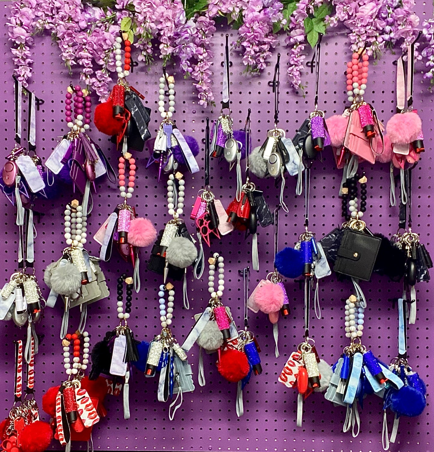 Create Your Own Silicone Bead Safety & Accessory Keychain Set Color Mixture!