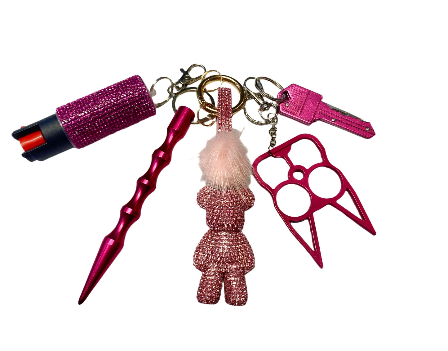 Baddy Bear Keychain Set- Comes in Several Color Options