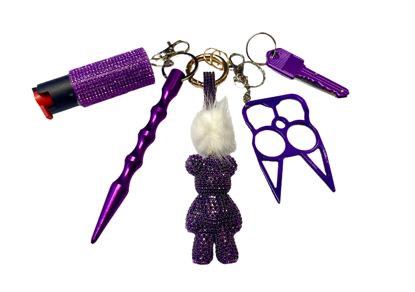 Baddy Bear Keychain Set- Comes in Several Color Options