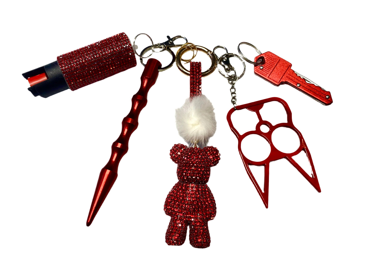 Baddy Bear Keychain Set- Comes in Several Color Options