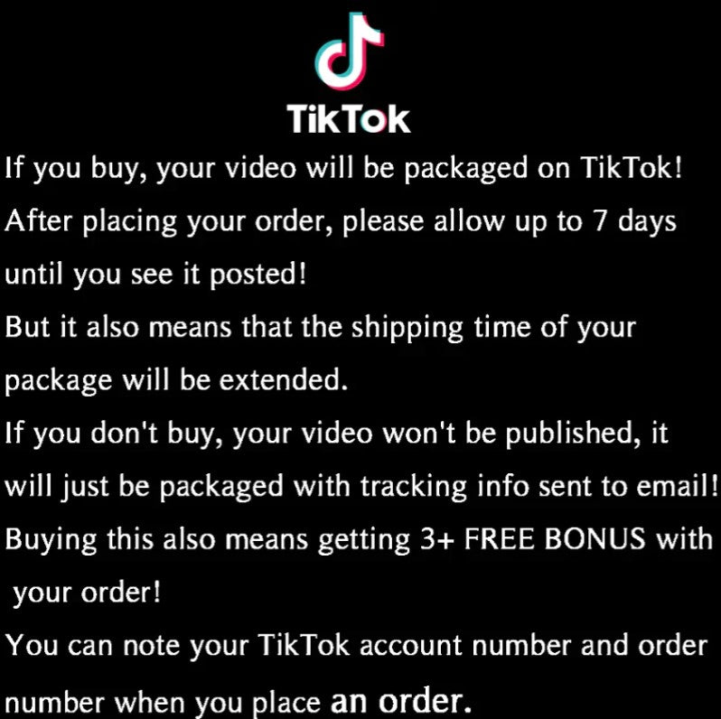 TikTok Packaging Video Add-On