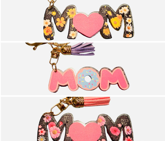 Mom Keychain Charm