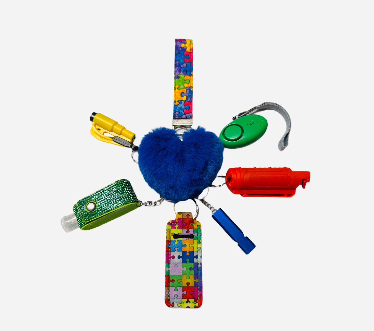 "Autism Awareness" Safety and Accessory Keychain Set