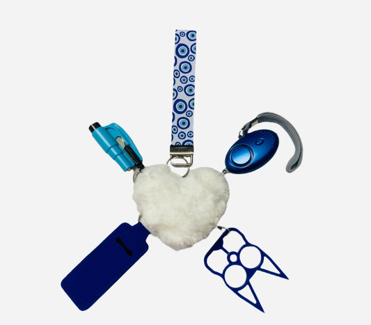 Blue Stylish Mini Keychain Set