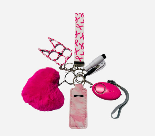 Breast Cancer Stylish Mini Keychain Set
