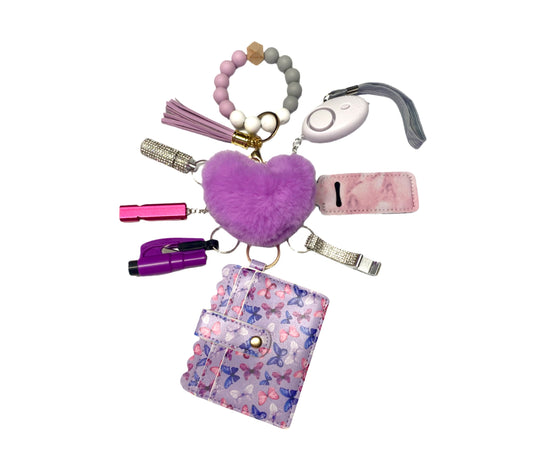 "Butterfly Bliss" Safety & Accessory Keychain Set