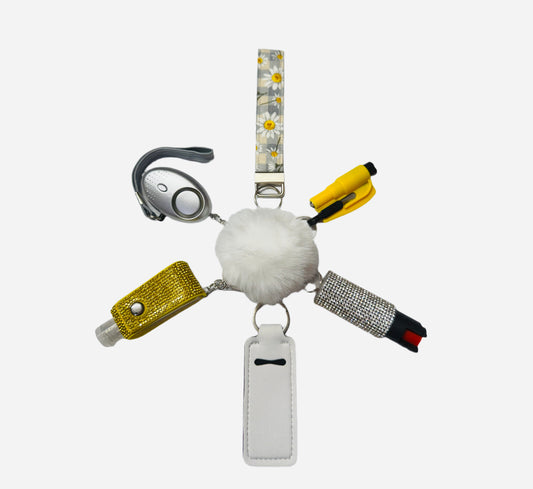 "Daisy" Safety and Accessory Keychain Set