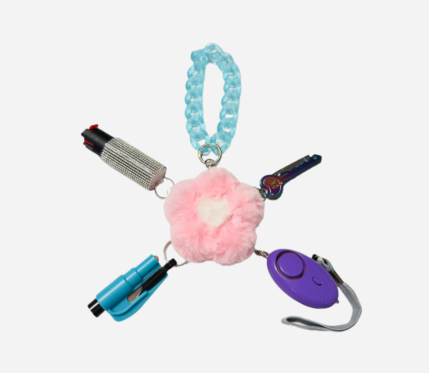 "Groovy" Safety and Accessory Keychain Sets