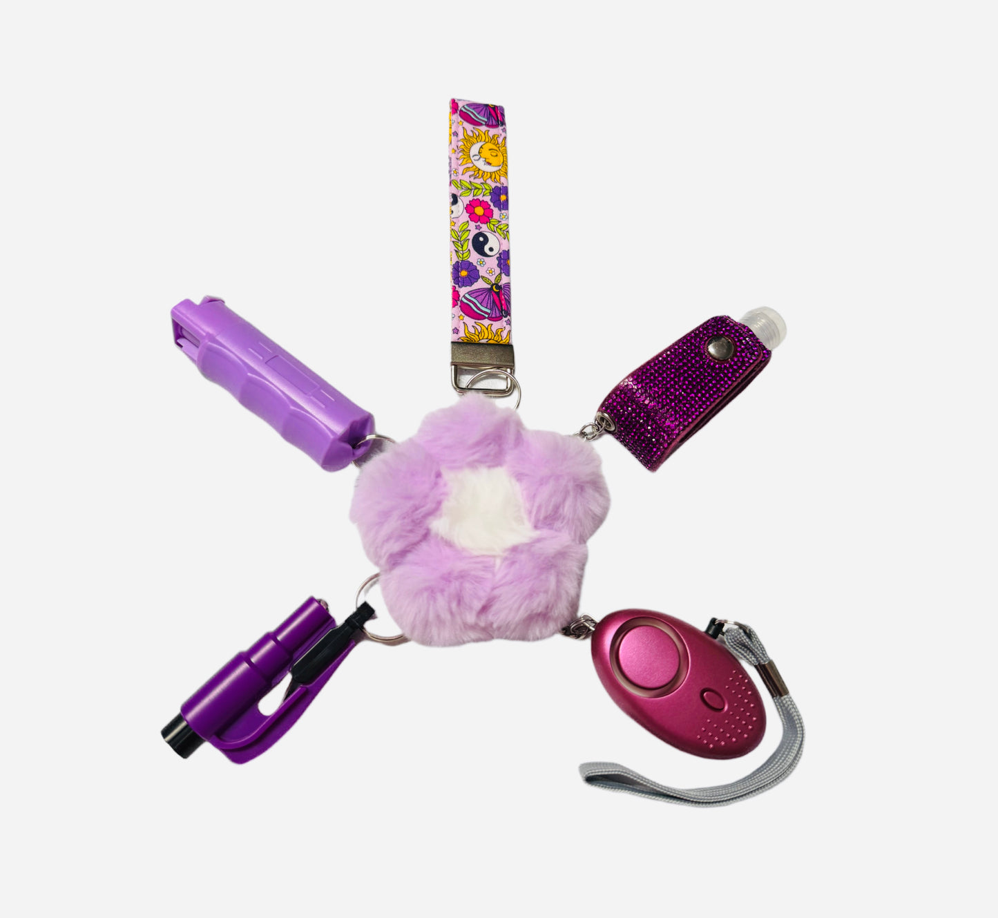 "Groovy" Safety and Accessory Keychain Sets
