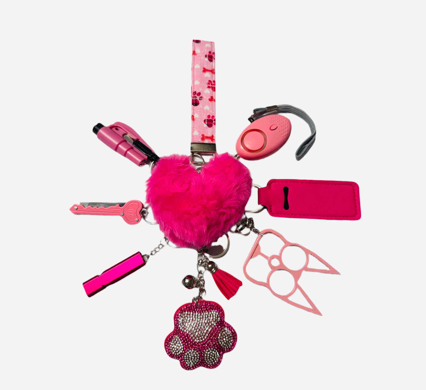 "Paw Print" Safety and Accessory Keychain Sets