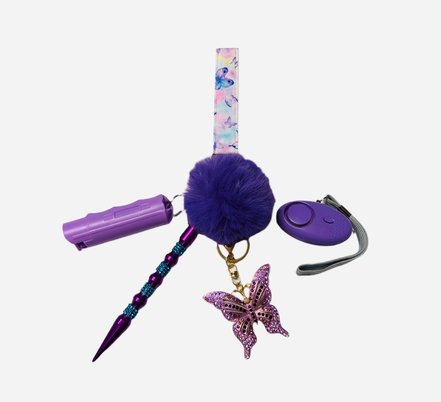 "Butterfly" Safety and Accessory Keychain Sets