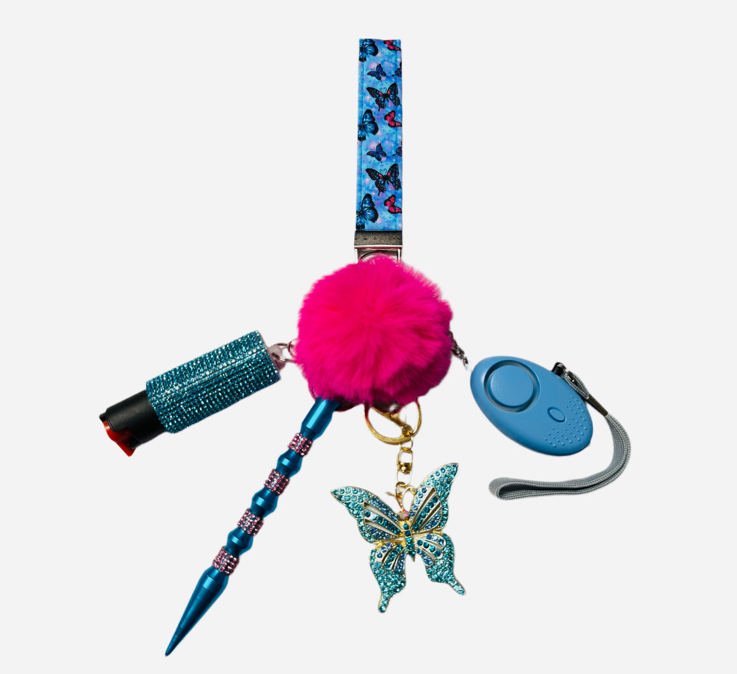 "Butterfly" Safety and Accessory Keychain Sets